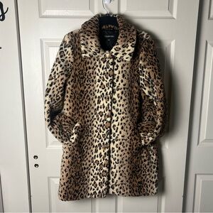 Chadwicks Animal Print Teddy Jacket